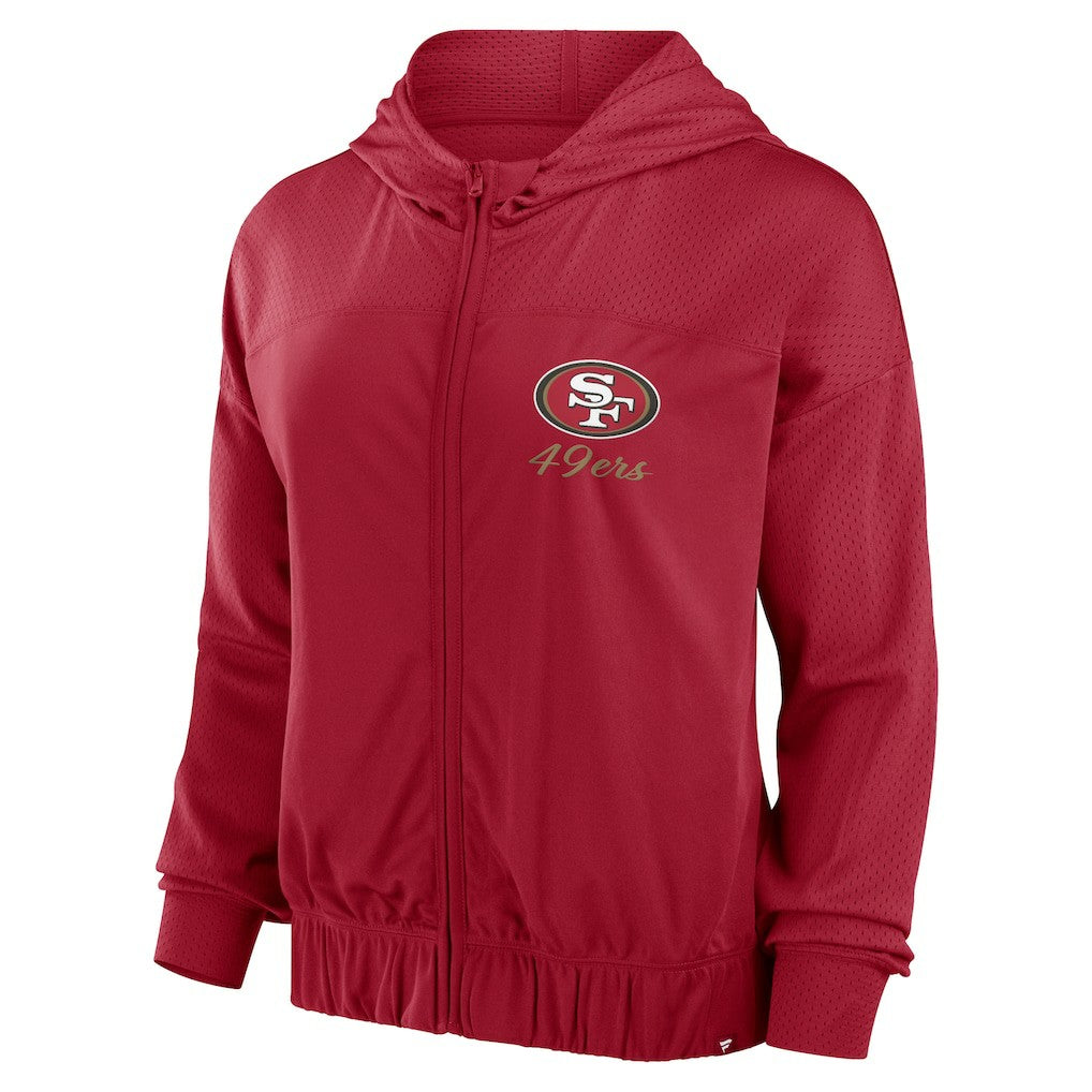 San Francisco 49ers Fanatics Women's Script Lock Full-Zip Hoodie