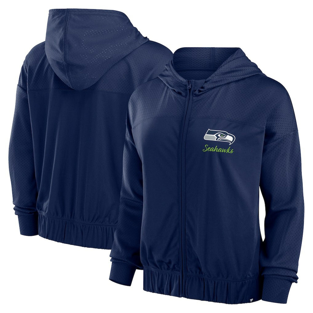 Seattle Seahawks Fanatics Women's Script Lock Full-Zip Hoodie