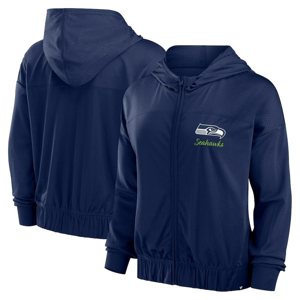 Seattle Seahawks Fanatics Women's Script Lock Full-Zip Hoodie
