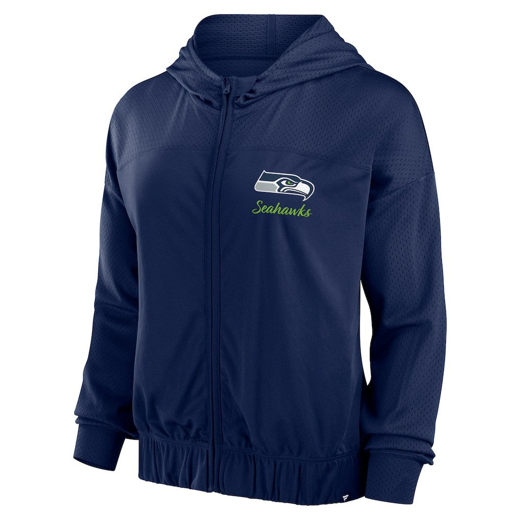 Seattle Seahawks Fanatics Women's Script Lock Full-Zip Hoodie