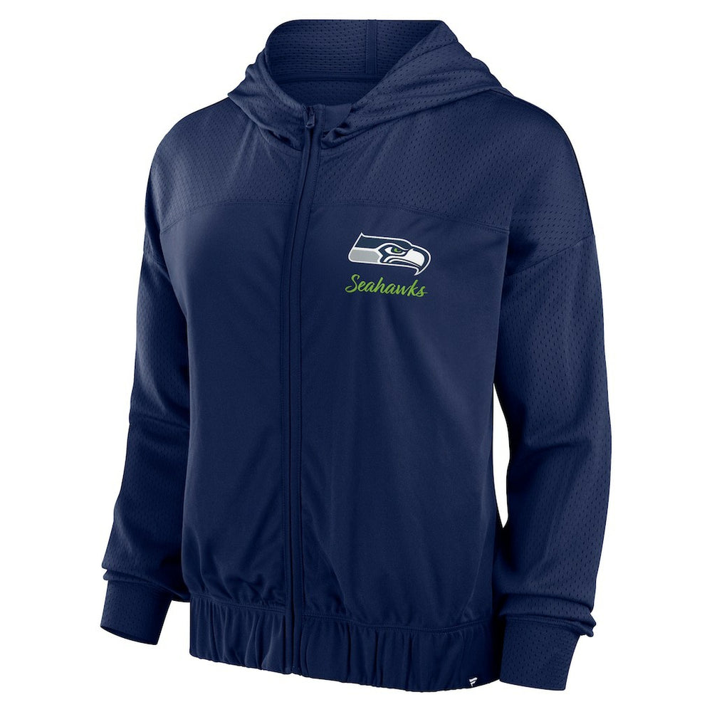 Seattle Seahawks Fanatics Women's Script Lock Full-Zip Hoodie