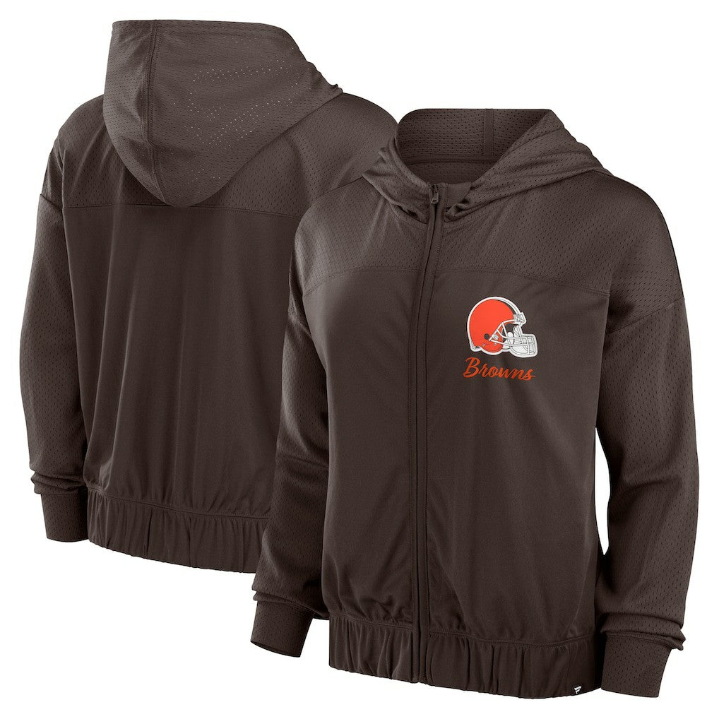 Cleveland Browns Fanatics Women's Script Lock Full-Zip Hoodie