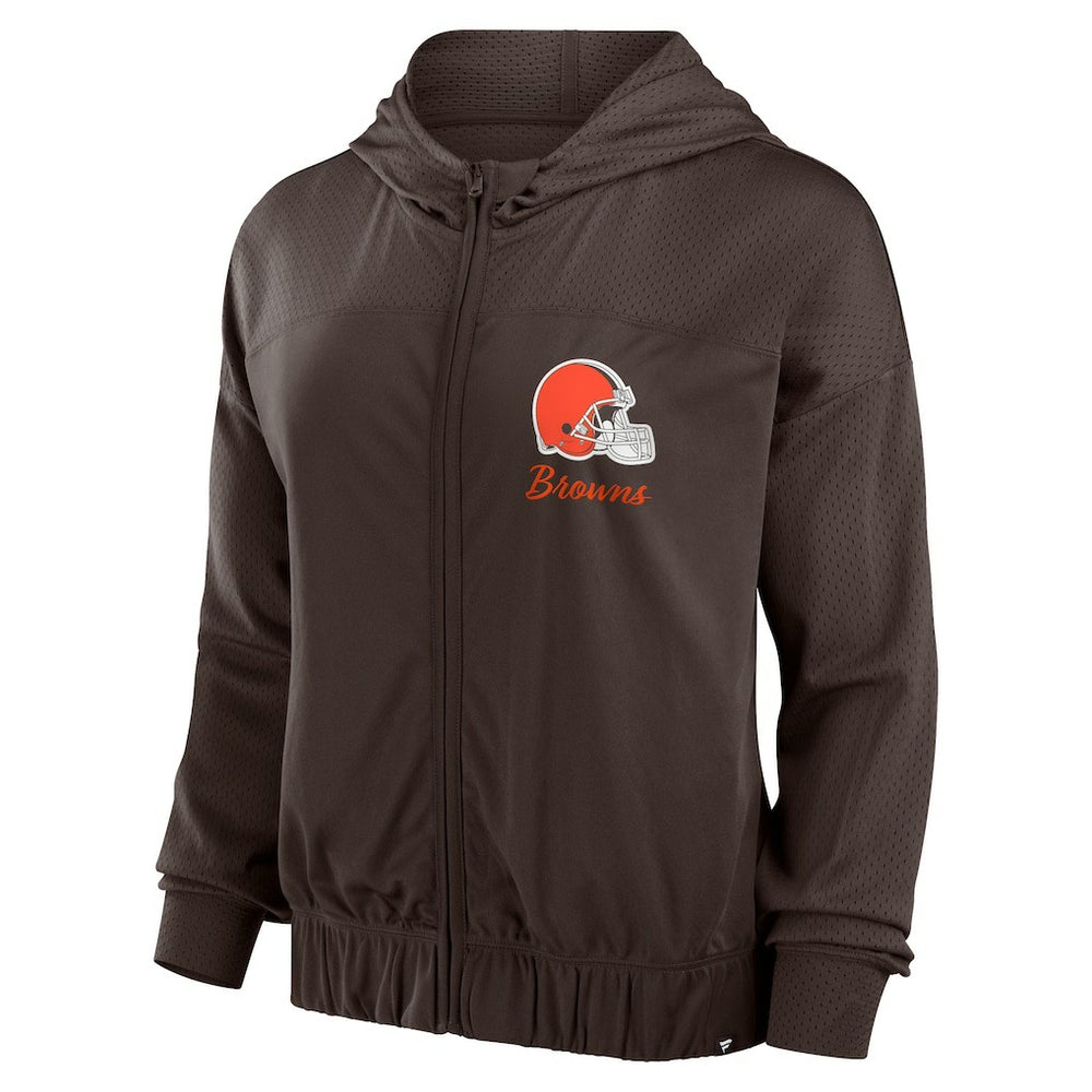 Cleveland Browns Fanatics Women's Script Lock Full-Zip Hoodie