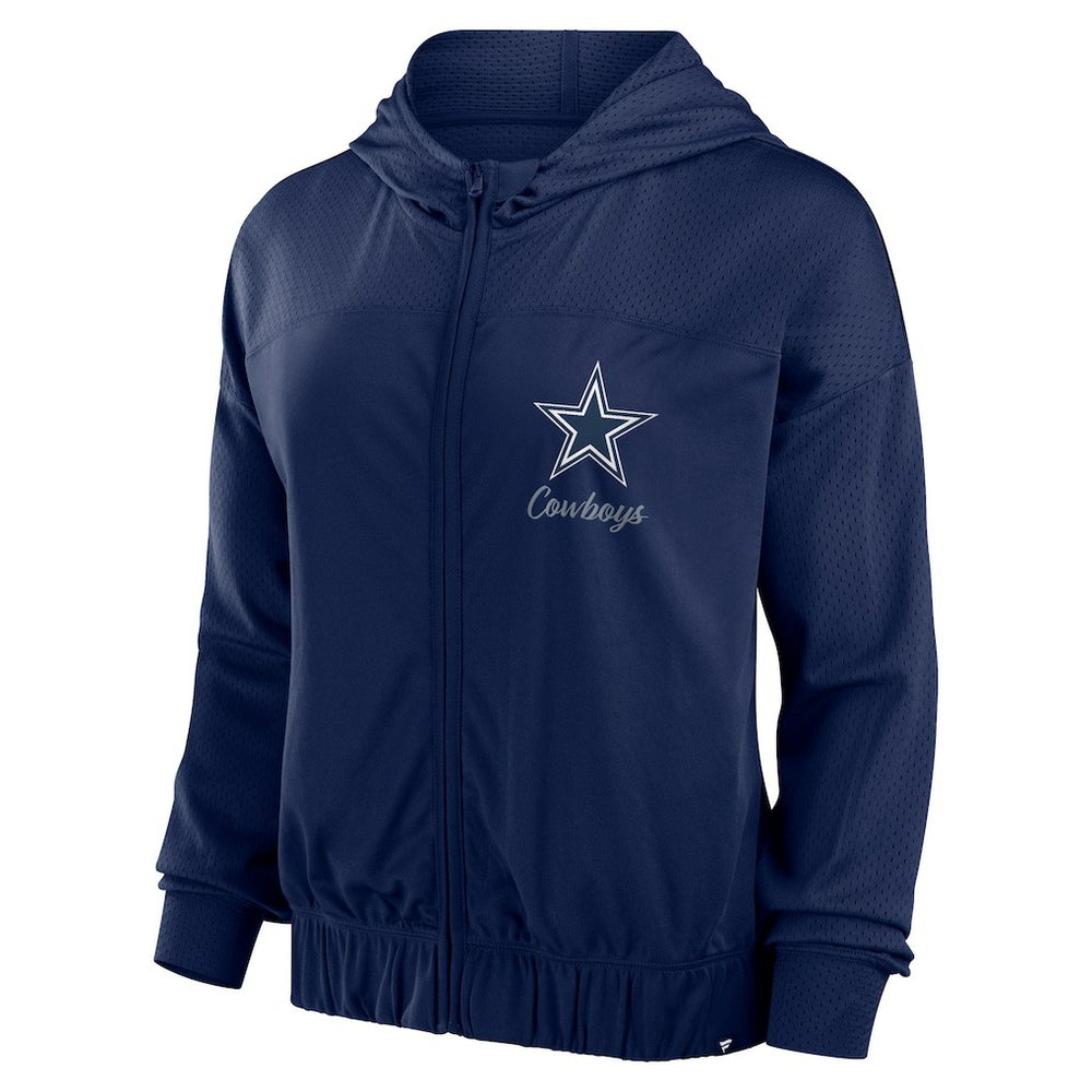 Dallas Cowboys Fanatics Women's Script Lock Full-Zip Hoodie