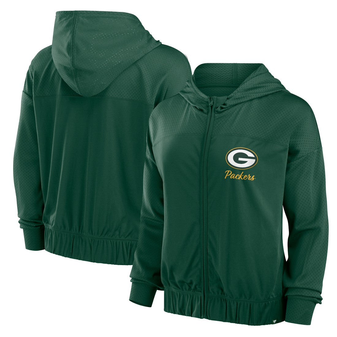 Green Bay Packers Fanatics Women's Script Lock Full-Zip Hoodie