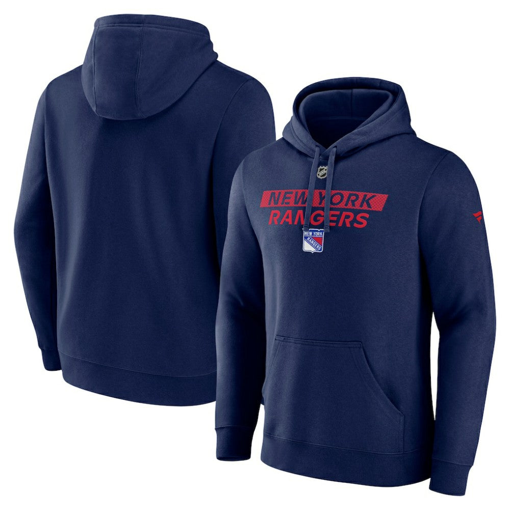 New York Rangers Fanatics Authentic Pro Core Primary Fleece Pullover Hoodie Outlet