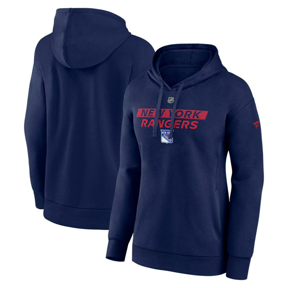 New York Rangers Fanatics Women's Authentic Pro Core Primary Fleece Pullover Hoodie For Sale
