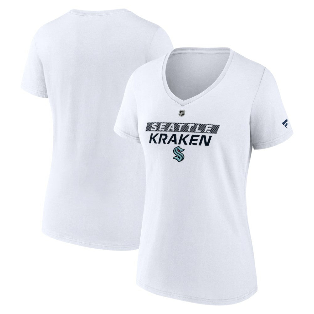 Seattle Kraken Fanatics Women's Authentic Pro Core Primary V-Neck T-Shirt On Sale
