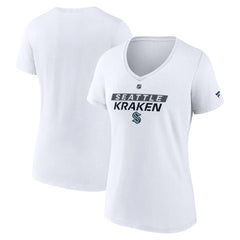 Seattle Kraken Fanatics Women's Authentic Pro Core Primary V-Neck T-Shirt On Sale