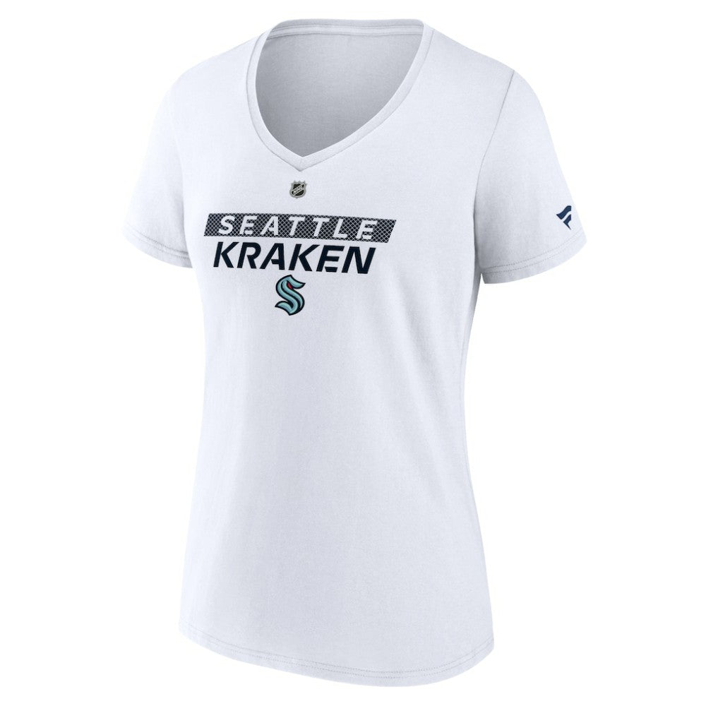 Seattle Kraken Fanatics Women's Authentic Pro Core Primary V-Neck T-Shirt On Sale