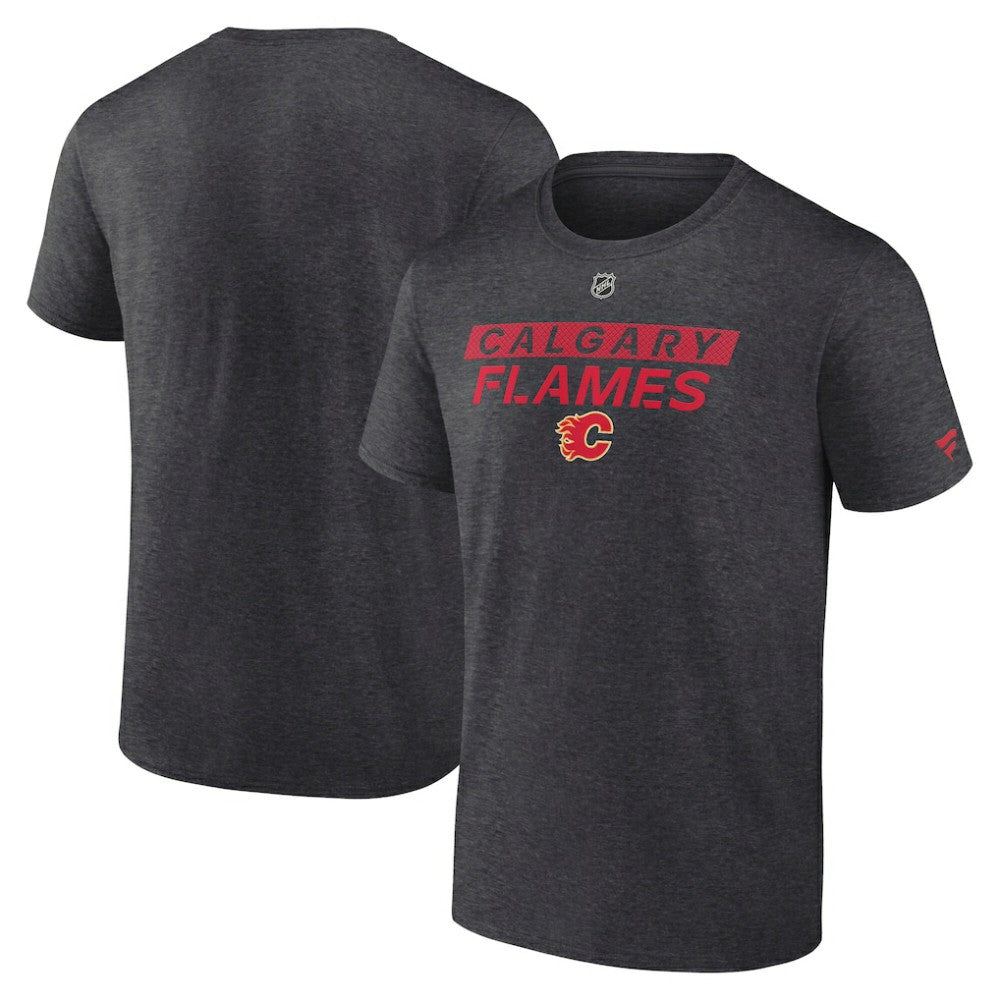 Calgary Flames Fanatics Authentic Pro Core Primary T-Shirt For Sale