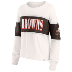 Cleveland Browns Fanatics Women's Antique Block Long Sleeve T-Shirt