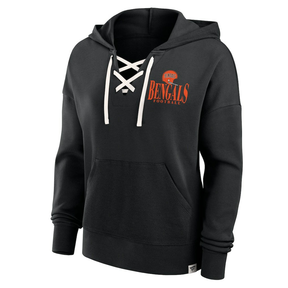 Cincinnati Bengals Fanatics Women's Blitz Left Lace-Up Pullover Hoodie
