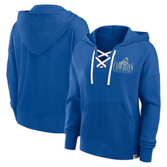 Dallas Cowboys Fanatics Women's Blitz Left Lace-Up Pullover Hoodie