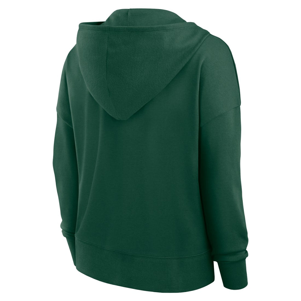 Green Bay Packers Fanatics Women's Blitz Left Lace-Up Pullover Hoodie