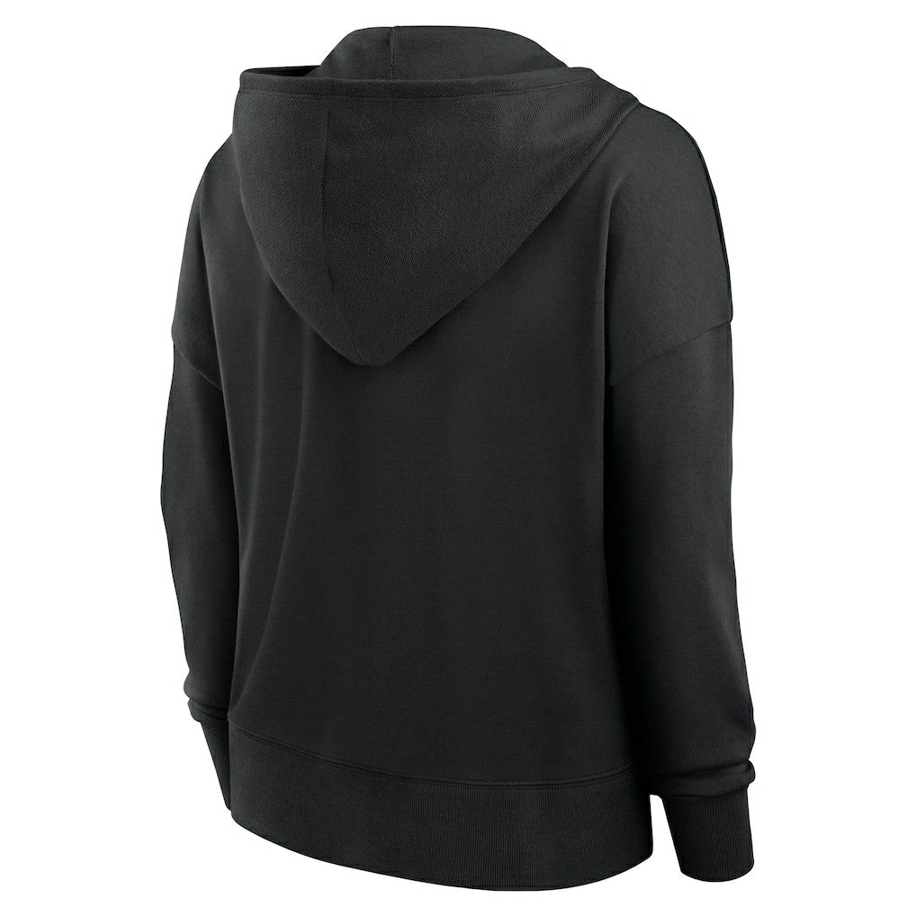 New Orleans Saints Fanatics Women's Blitz Left Lace-Up Pullover Hoodie
