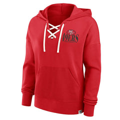 San Francisco 49ers Fanatics Women's Blitz Left Lace-Up Pullover Hoodie