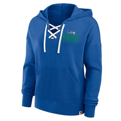 Seattle Seahawks Fanatics Women's Blitz Left Lace-Up Pullover Hoodie