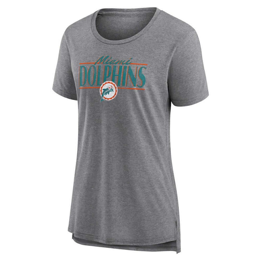 Miami Dolphins Fanatics Women's Up the Middle Tri-Blend T-Shirt