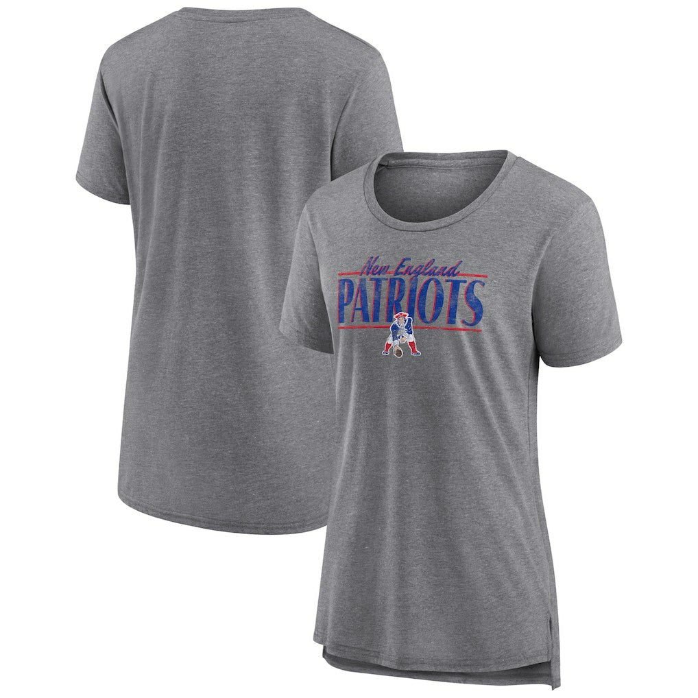 New England Patriots Fanatics Women's Up the Middle Tri-Blend T-Shirt