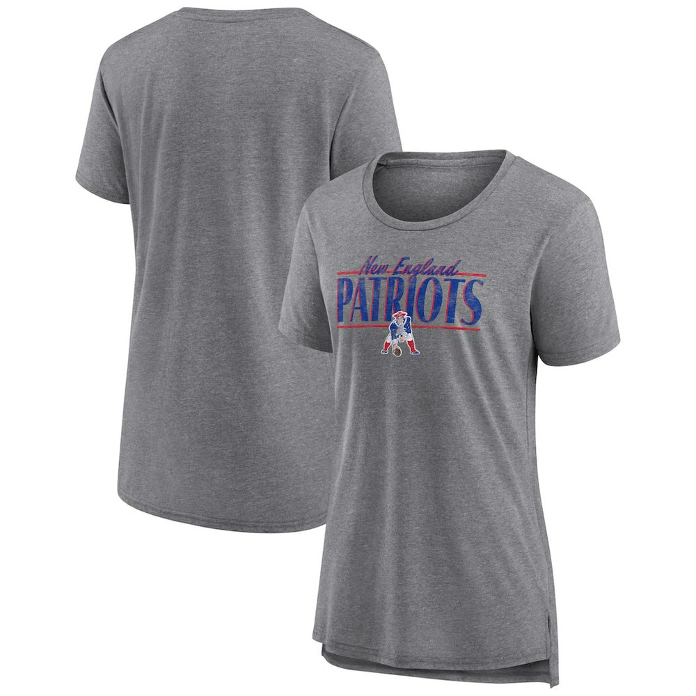 New England Patriots Fanatics Women's Up the Middle Tri-Blend T-Shirt