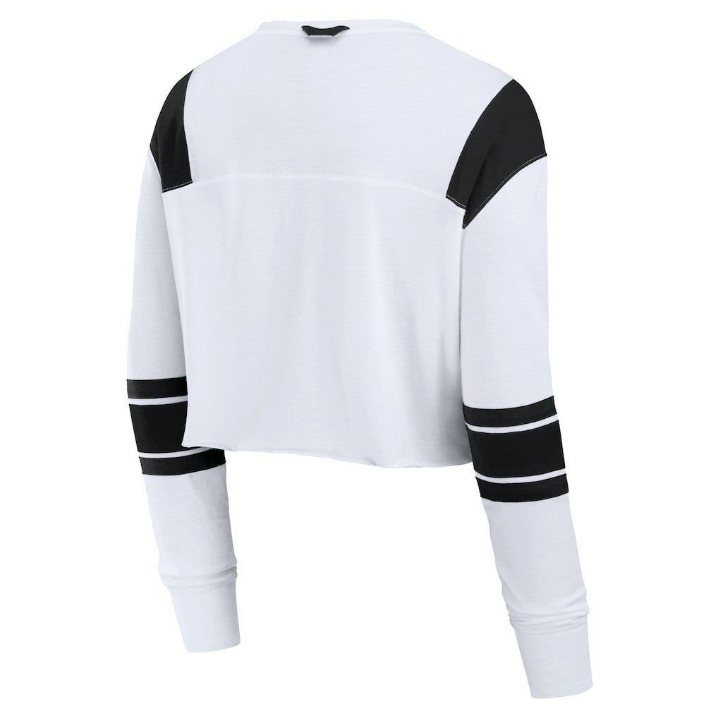 Jacksonville Jaguars Fanatics Women's Stretch Cropped Fashion Long Sleeve T-Shirt