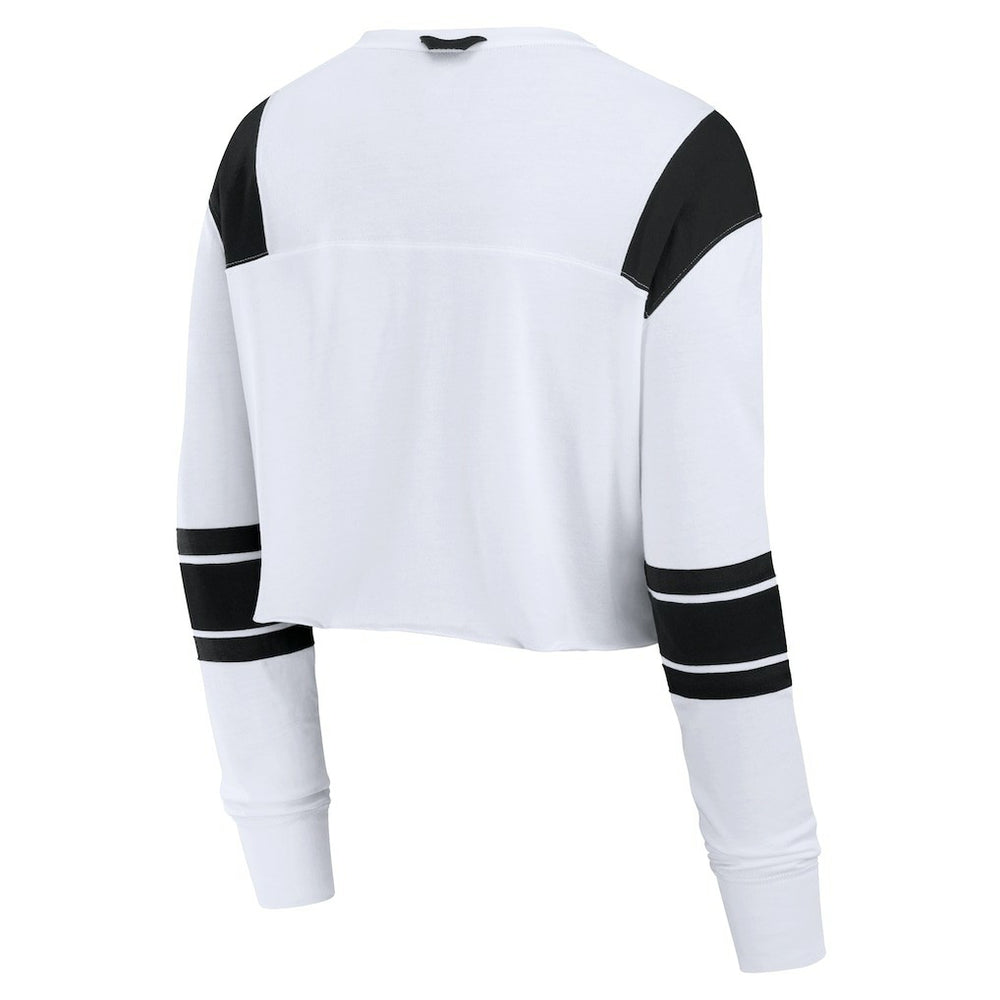 Jacksonville Jaguars Fanatics Women's Stretch Cropped Fashion Long Sleeve T-Shirt