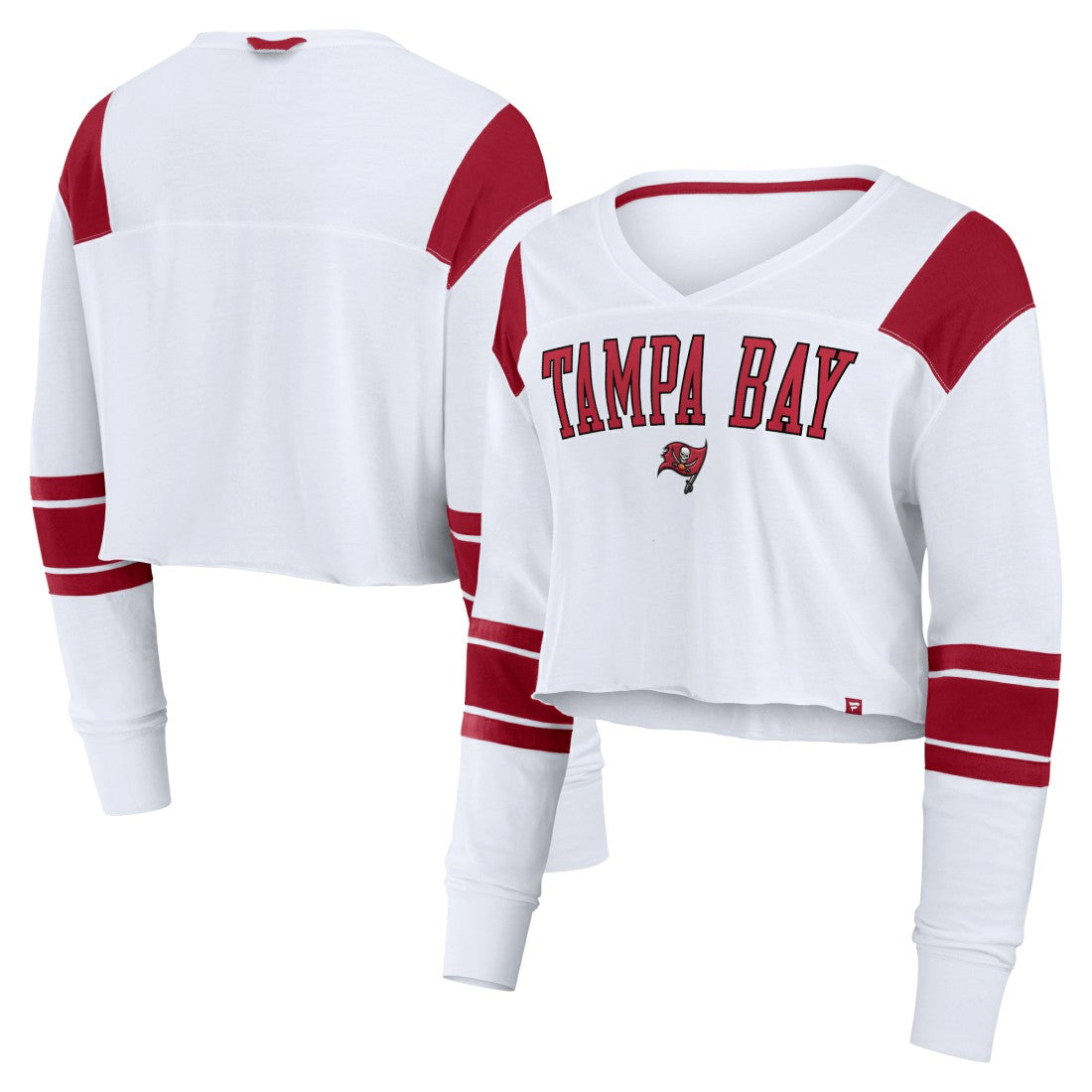 Tampa Bay Buccaneers Fanatics Women's Stretch Cropped Fashion Long Sleeve T-Shirt