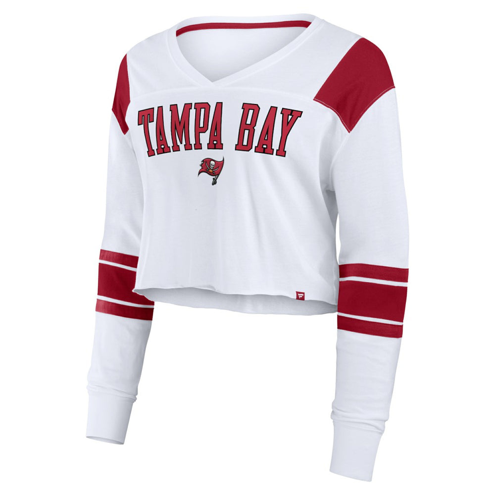 Tampa Bay Buccaneers Fanatics Women's Stretch Cropped Fashion Long Sleeve T-Shirt
