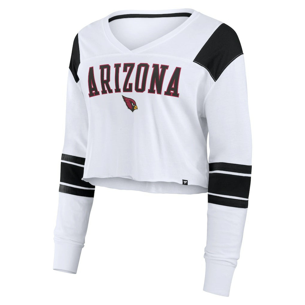 Arizona Cardinals Fanatics Women's Stretch Cropped Fashion Long Sleeve T-Shirt