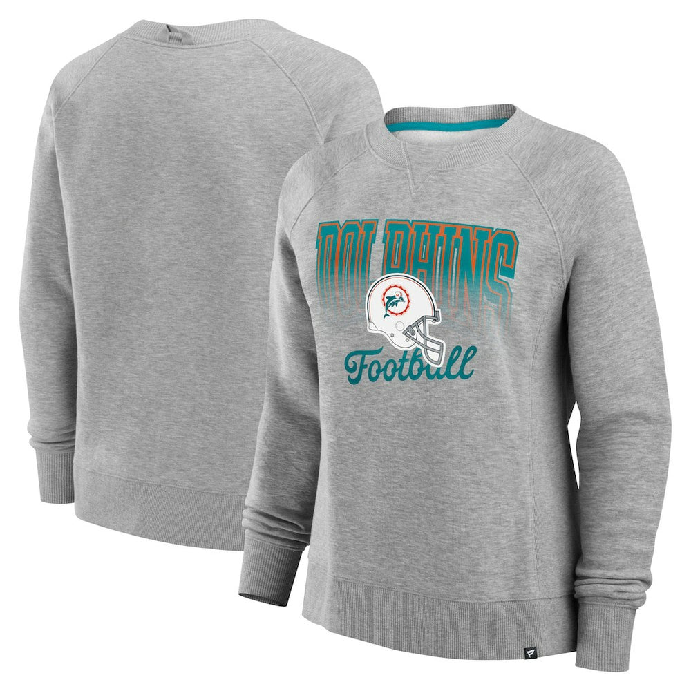 Miami Dolphins Fanatics Women's Hit Hard Fleece Pullover Sweatshirt