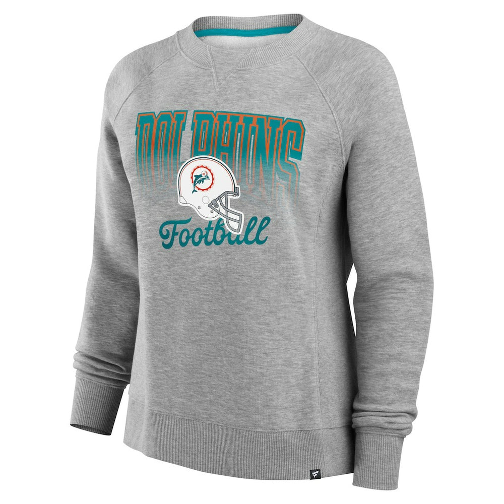Miami Dolphins Fanatics Women's Hit Hard Fleece Pullover Sweatshirt