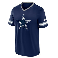 Dallas Cowboys Fanatics Stripe Stacking V-Neck T-Shirt