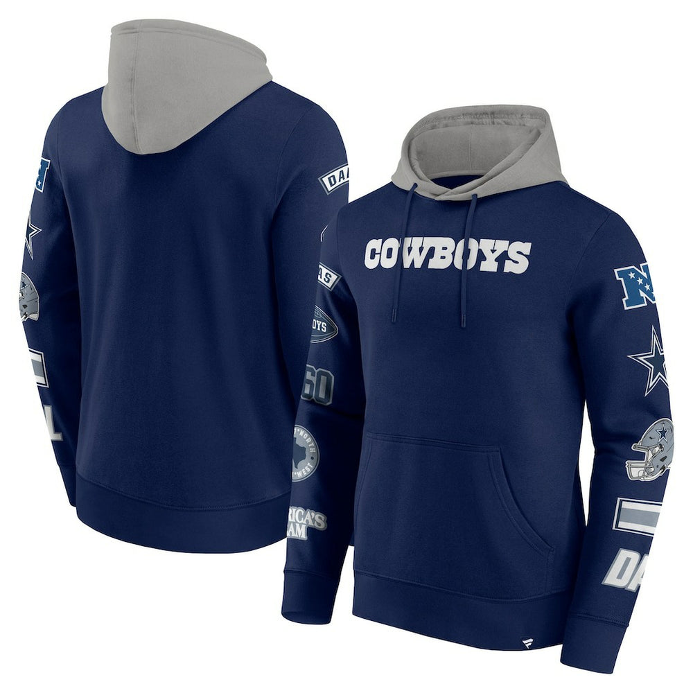 Dallas Cowboys Fanatics Patched Out Pullover Hoodie