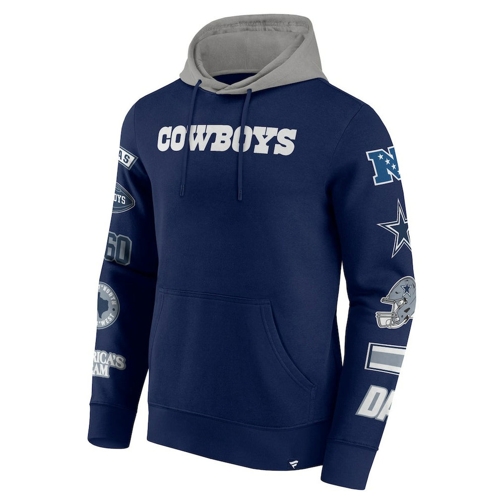 Dallas Cowboys Fanatics Patched Out Pullover Hoodie