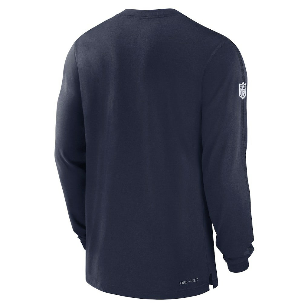 Dallas Cowboys Nike 2024/25 Sideline Player Tri-Blend Performance Long Sleeve T-Shirt