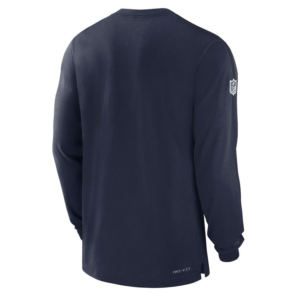 Dallas Cowboys Nike 2024/25 Sideline Player Tri-Blend Performance Long Sleeve T-Shirt