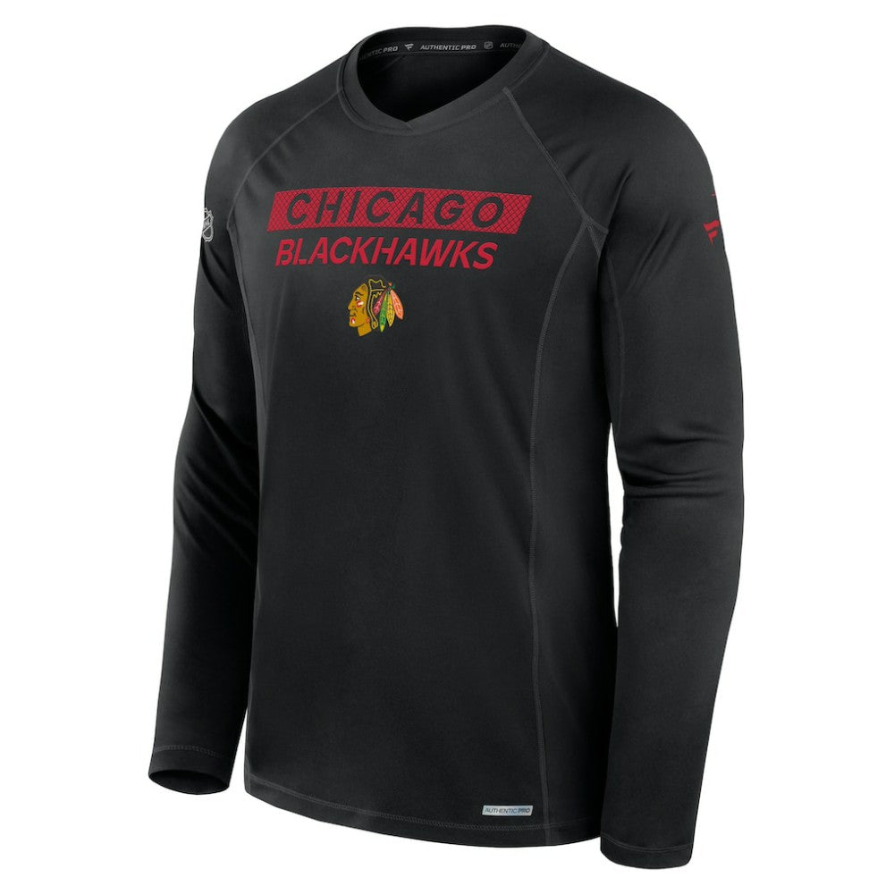 Chicago Blackhawks Fanatics Authentic Pro Rink Tech Long Sleeve T-Shirt Sale