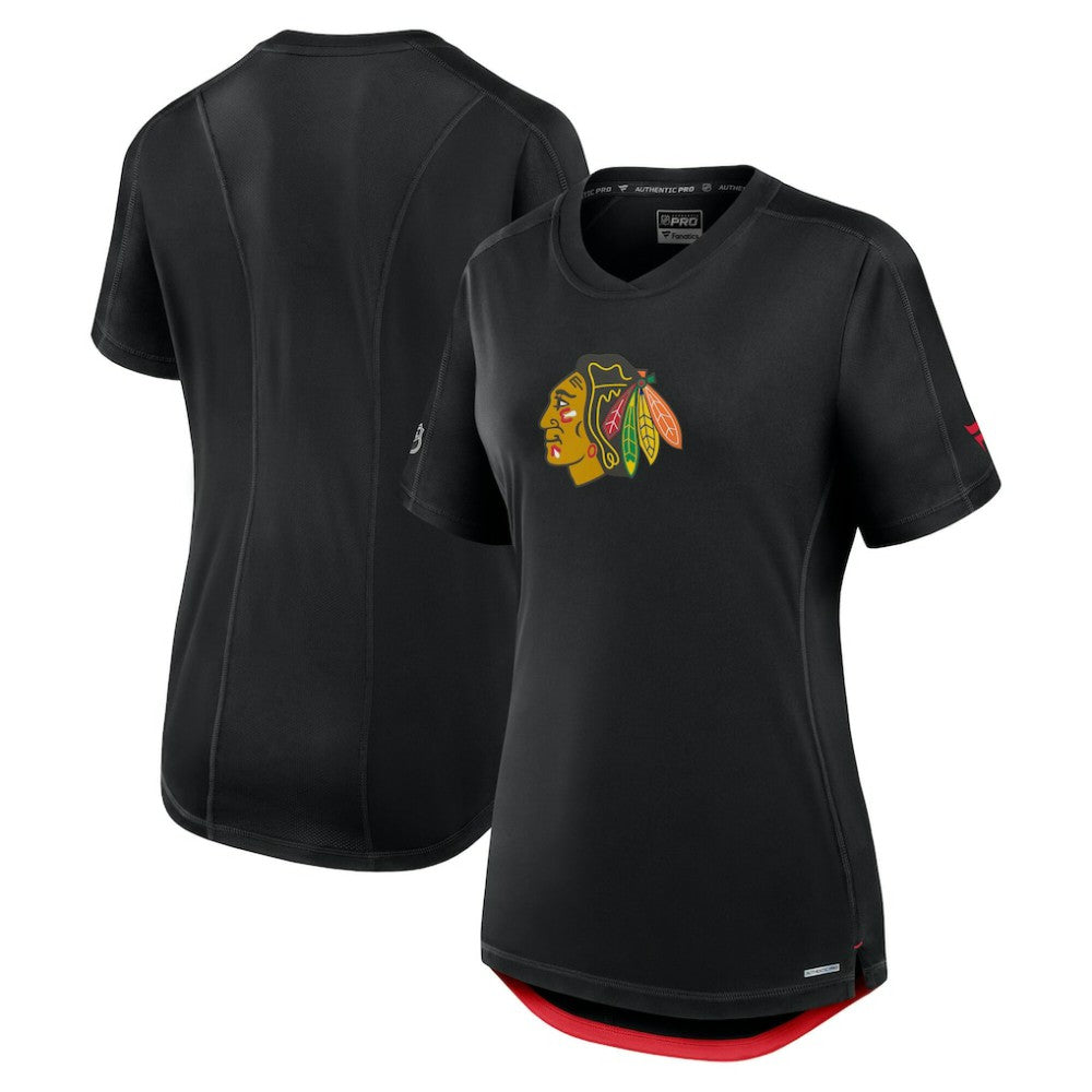 Chicago Blackhawks Fanatics Women's Authentic Pro Rink T-Shirt On Sale