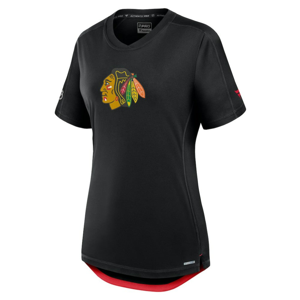 Chicago Blackhawks Fanatics Women's Authentic Pro Rink T-Shirt On Sale