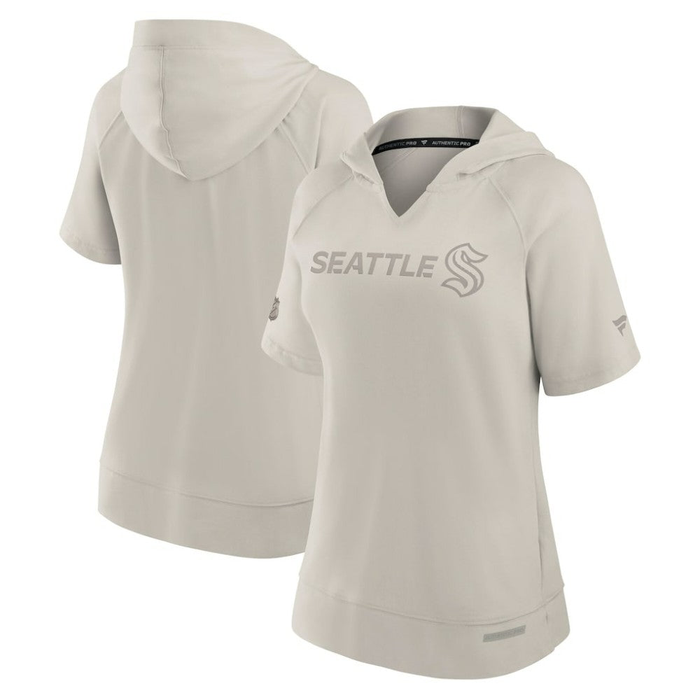 Seattle Kraken Fanatics Women's Authentic Pro Road Short Sleeve V-Neck Pullover Hoodie On Sale