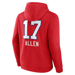 Buffalo Bills  Josh Allen  Team Wordmark Player Name & Number Pullover Hoodie