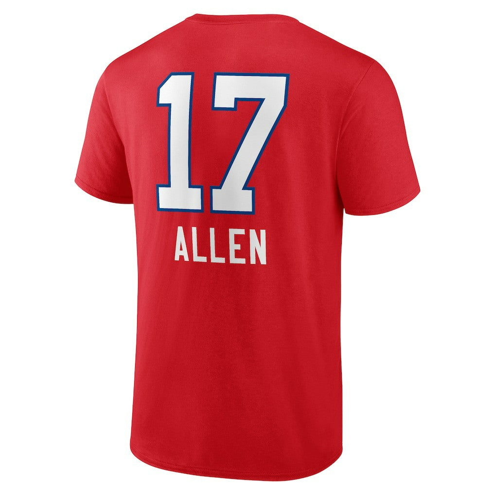 Buffalo Bills  Josh Allen  Team Wordmark Player Name & Number T-Shirt
