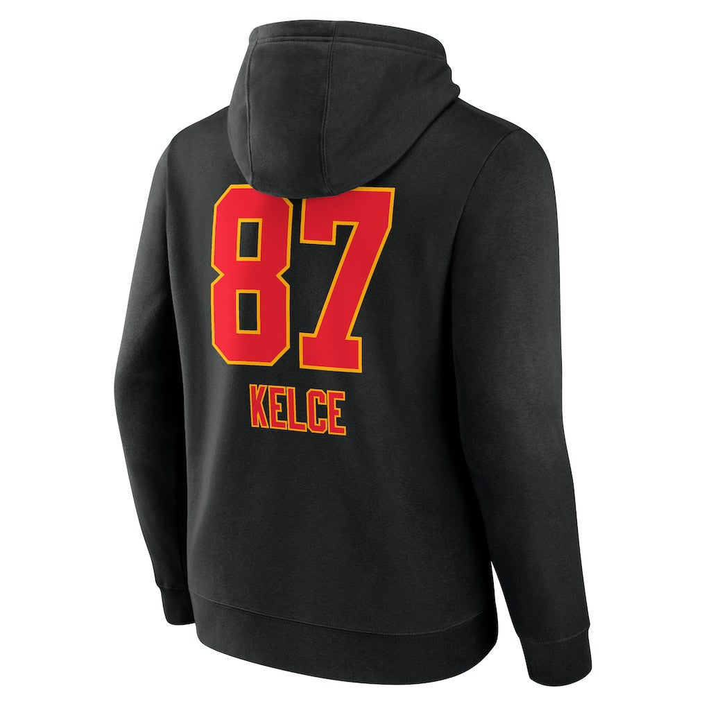 Kansas City Chiefs  Travis Kelce  Team Wordmark Player Name & Number Pullover Hoodie