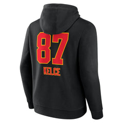 Kansas City Chiefs  Travis Kelce  Team Wordmark Player Name & Number Pullover Hoodie