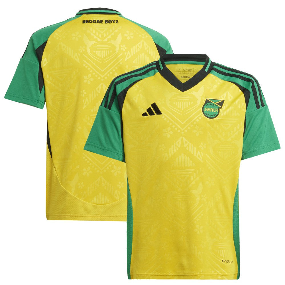 Jamaica National Team Youth 2024 Home Replica Jersey Yellow - Adidas