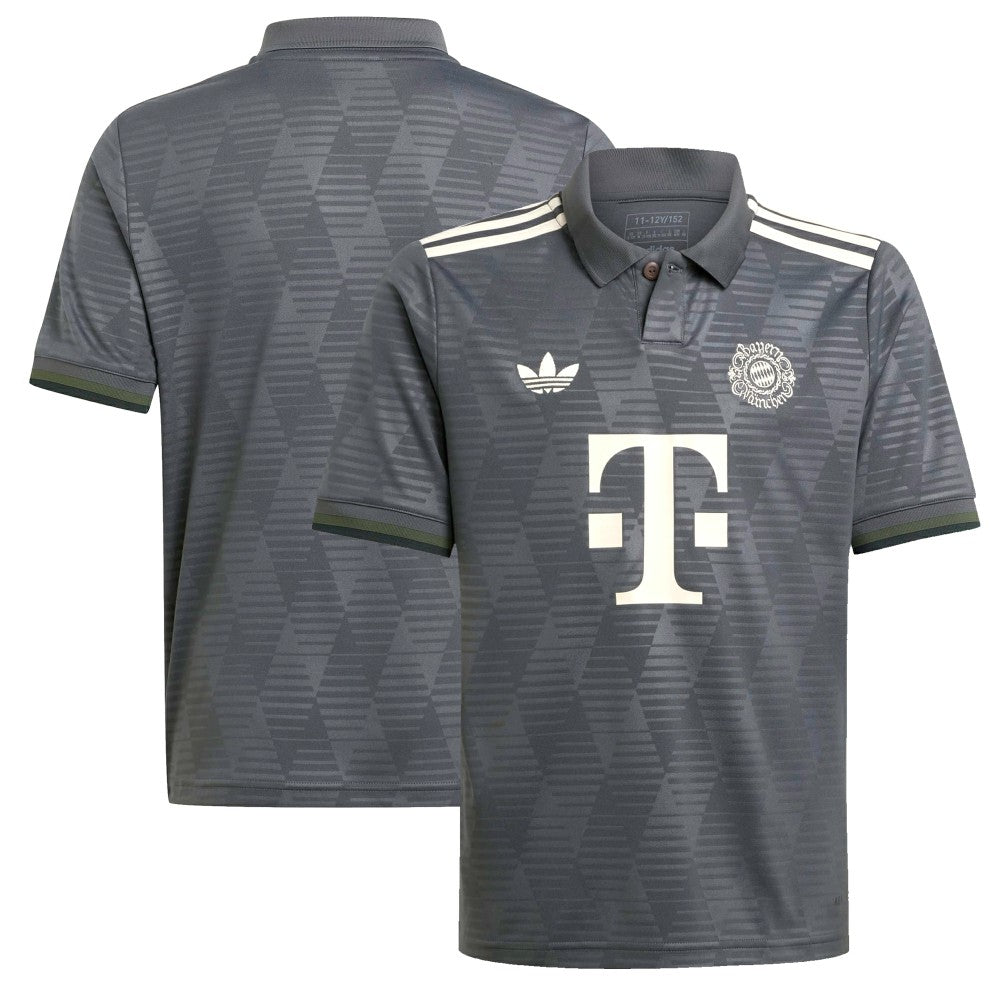 Bayern Munich Youth 2024/25 Wiesn Replica Jersey Gray - Adidas
