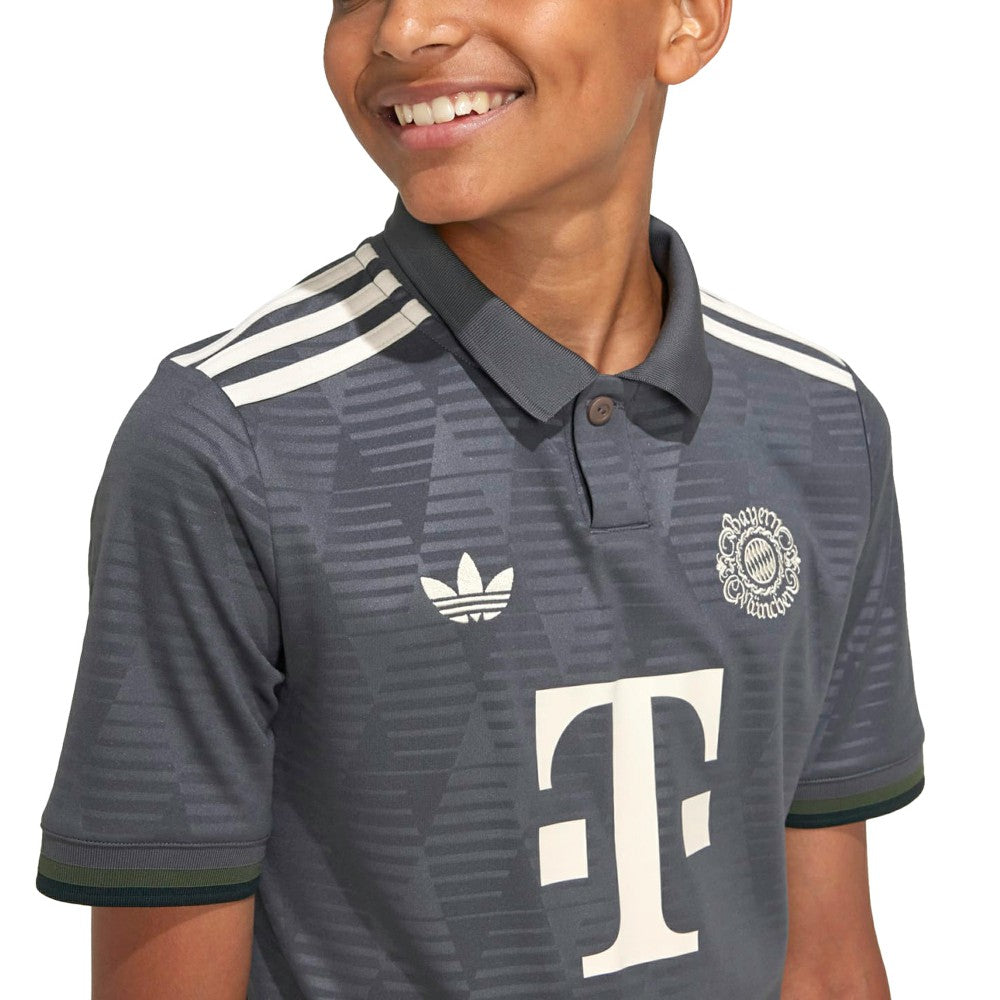 Bayern Munich Youth 2024/25 Wiesn Replica Jersey Gray - Adidas