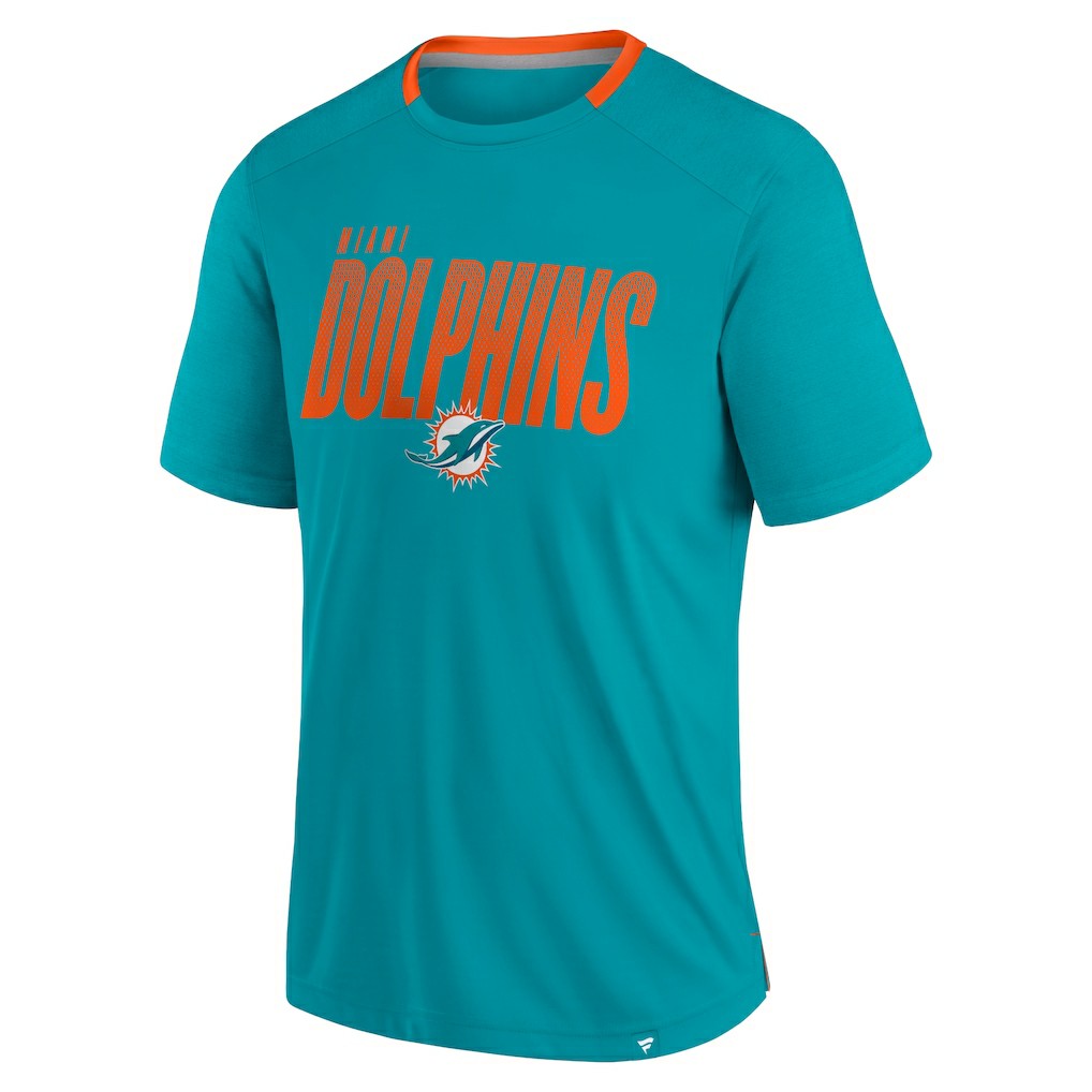 Miami Dolphins Fanatics Defender Fade Slant T-Shirt