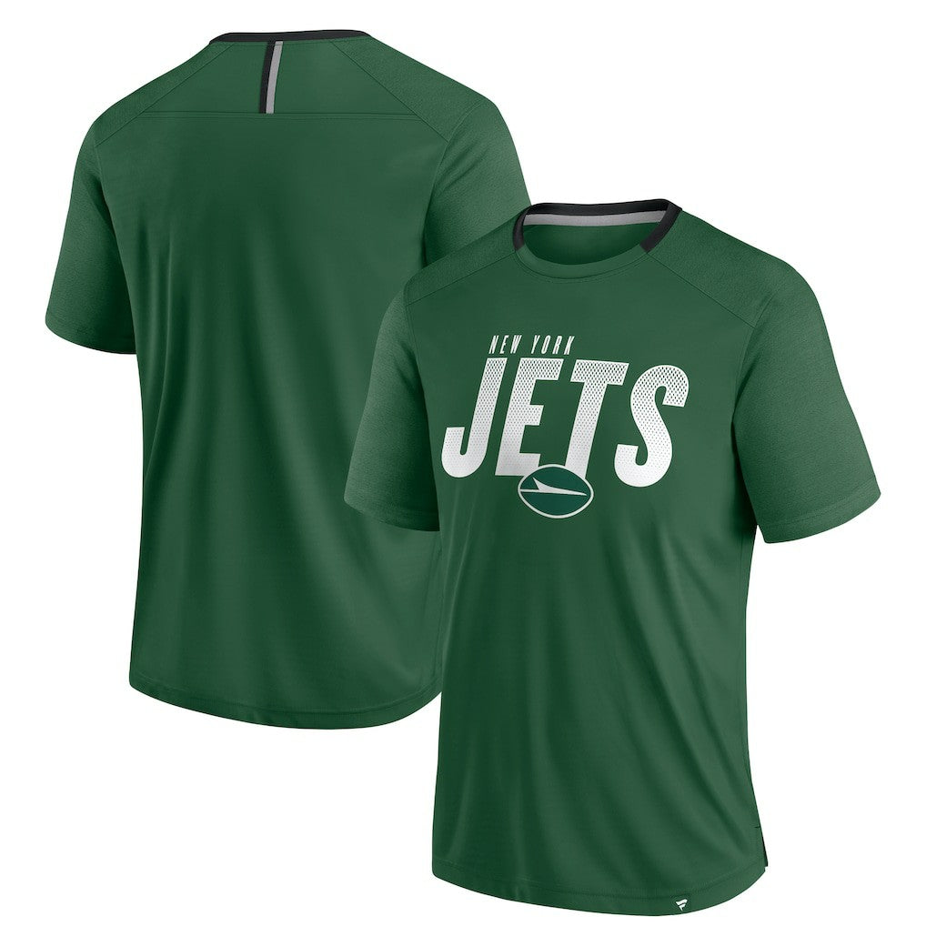 New York Jets Fanatics Defender Fade Slant T-Shirt
